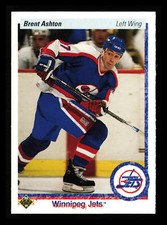 Brent Ashton 1990-91 Upper Deck Hockey NHL #220c Winnipeg Jets