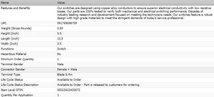OEM HVAC A/C Heater Control Switch for 2001-2002 JEEP TJ - Image 2 of 4