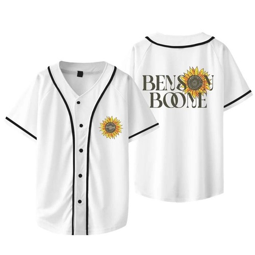 Benson Boone Sunflower Baseball Jersey, Fireworks and Rollerblades Tour Jersey