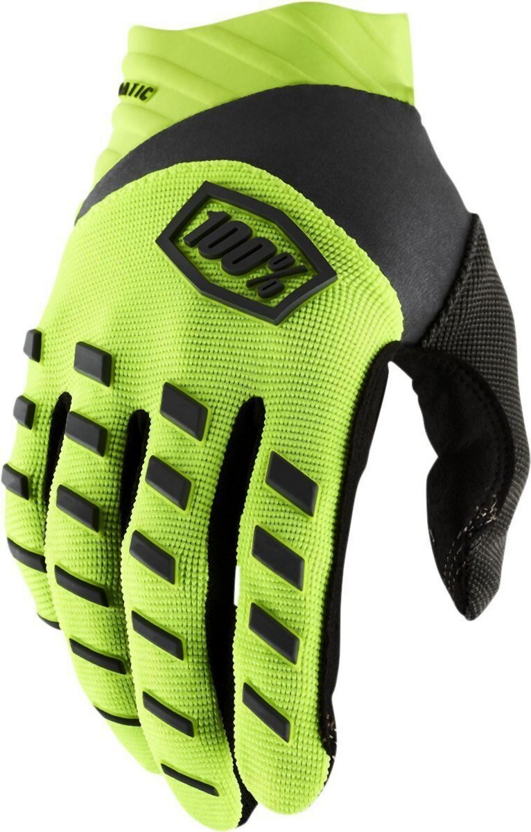 Gants cross et enduro Airmatic ventilés pour moto de couleur jaune noir