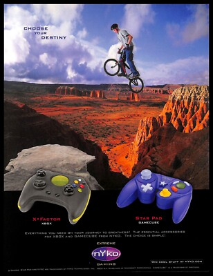 2001 Nyko Gamepads Controllers Retro Video Gaming PRINT AD Mountain Bike