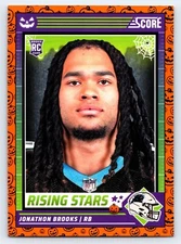 2024 Jonathon Brooks Rookie RC Orange 🎃 Halloween Score A Treat NEW #30