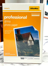 OfficeMax GLOSSY Photo Paper 4 x 6 in. 100 Sheets - Professional NEW SEALED