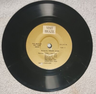 Carmen Costa Visit Brazil 7'' Vinyl Record Album Promotional Rio Landing Music