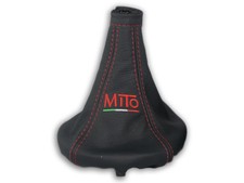 SCHALTMANSCHETTE FÜR ALFA ROMEO MiTo SCHALTSACK STICKEREI FADEN ROT Italia