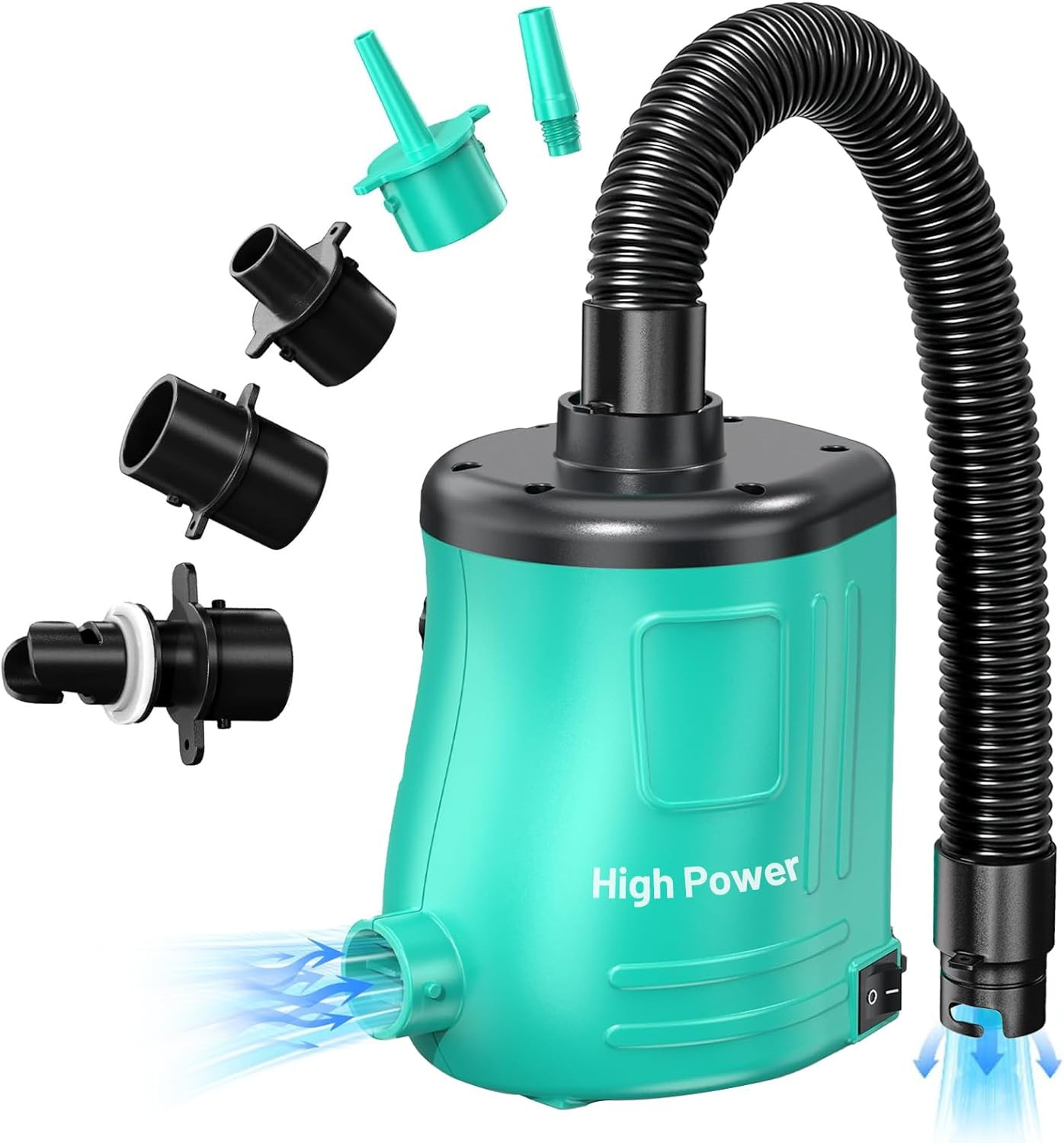 Bomba de aire eléctrica para inflables: Bomba de colchón de aire para piscina