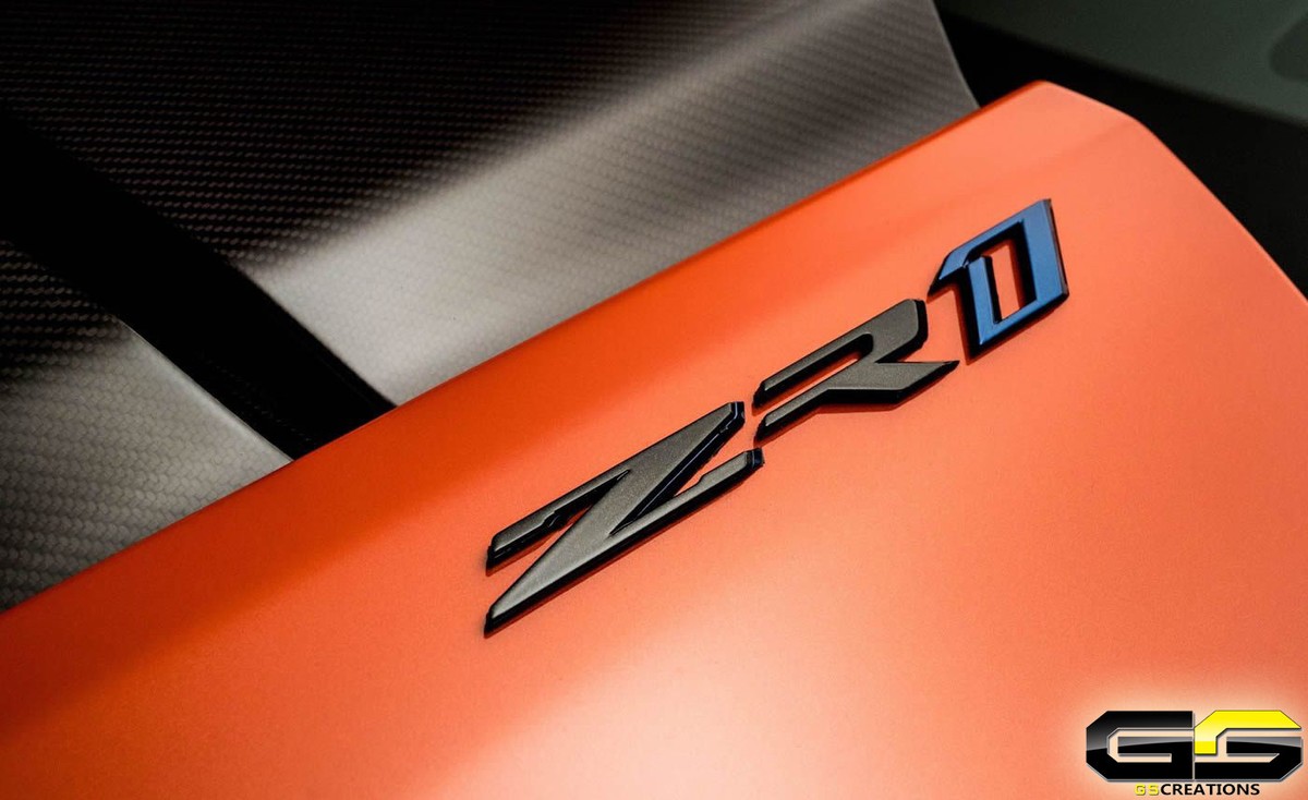 ZR1 Corvette OEM GM C7 Side Hood / Rear Bumper Emblem Black