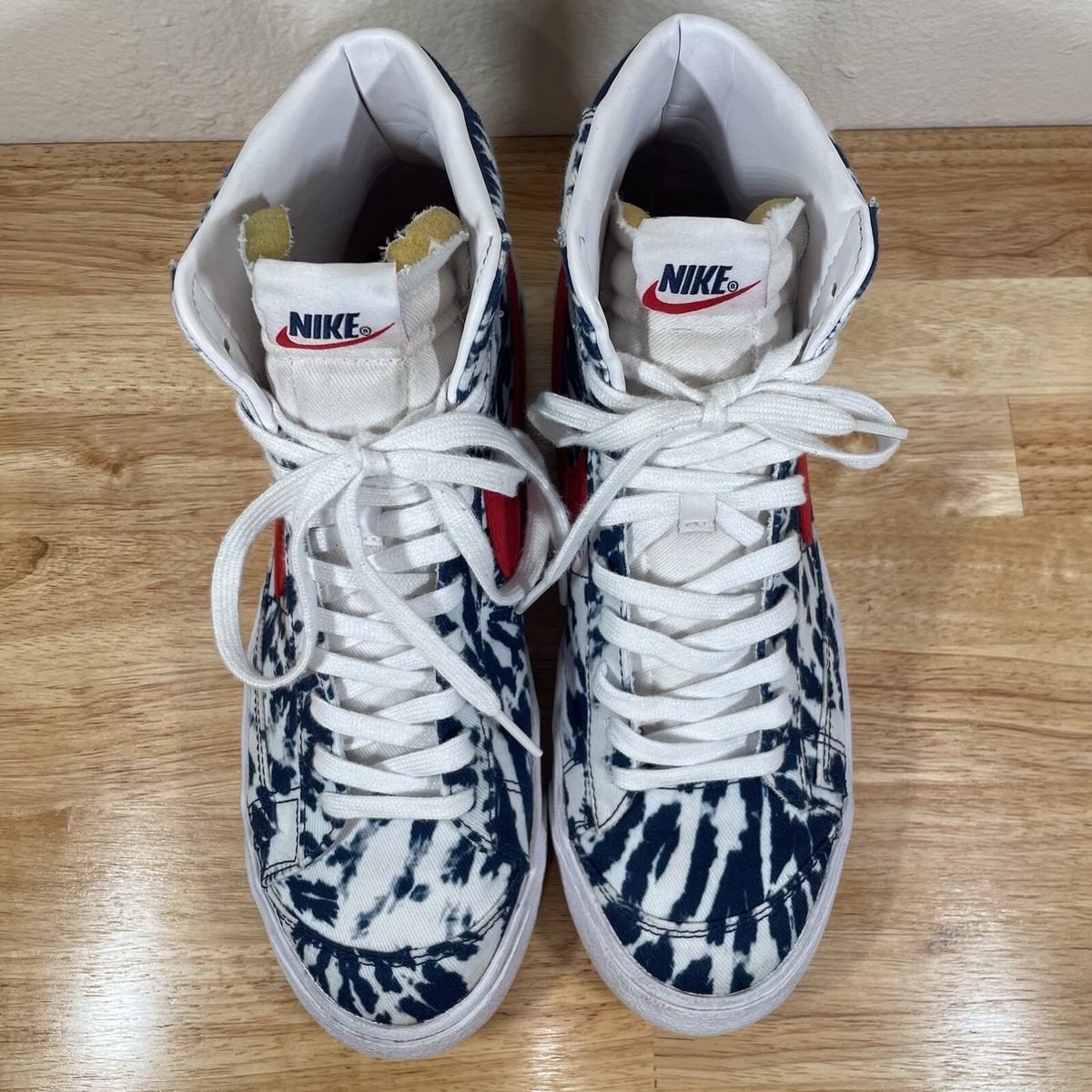 スニーカー Nike Blazer Mid 77 Vintage Tie Dye 2020 AW FW 20 Nike Blazer Mid '77 Vintage Blue White Tie-Dye Men's Size