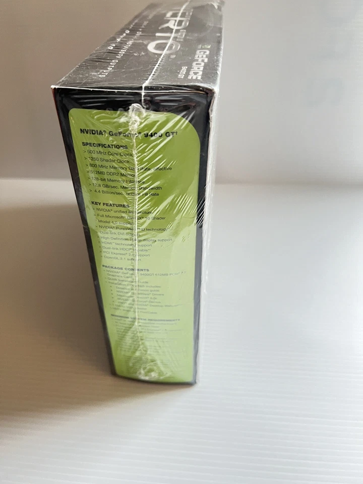 PNY Nvidia GeForce 9400 GT, 512MB DDR2, PCI Graphics Card NEW SEALED - Image 4 of 4