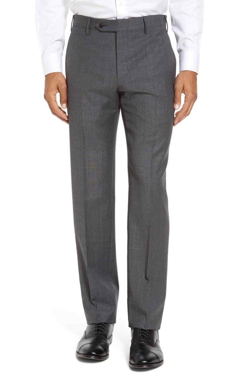 zanella classic wool dress pants Zanella Men's Parker Classic fit Wool Dress Pants MSRP $325