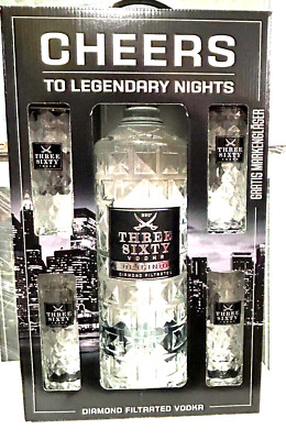 Three Sixty Vodka Longdrinkgläsern 37.5% vol (1 x 3 l)