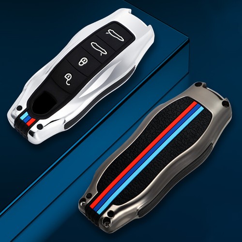 Luminous Metal Car Key Fob Case Cover For Porsche Cayenne Macan Panamera 911 - Picture 10 of 14