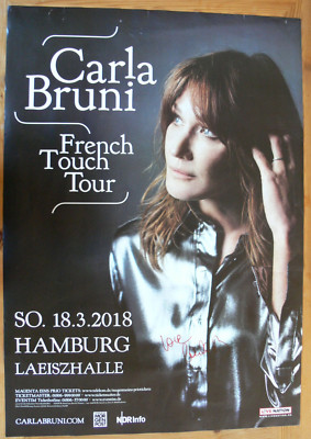 Carla Bruni Tour Plakat Poster '18 signed signiert autograph Signatur Autogramm 