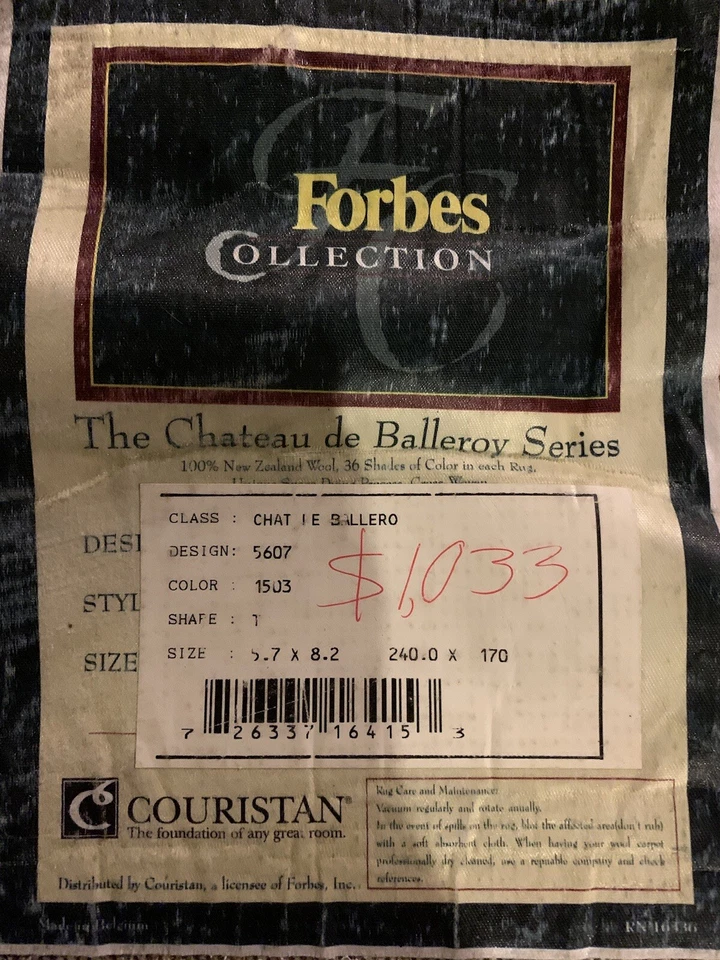 Area Rug 5.7 x 8.2 Forbes Collection: Château de Balleroy Series Rug - Image 2 of 4