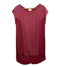 Anthropologie T.LA T-Shirt Dress Size XS Short Sleeve Rose Pink Oversized Roomy