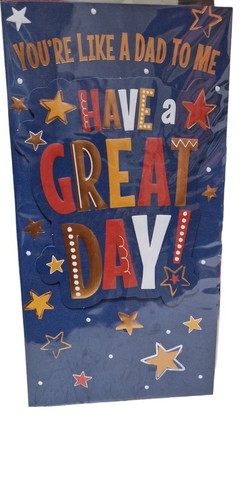 Tarjeta del Día del Padre You're Like A Dad To Me Great Day 9"" X 5"" tarjeta del Día del Padre  - Imagen 1 de 2