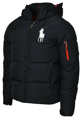 Polo Ralph Lauren ビッグポニー Mサイズ ブラック ダウン NWT Polo Ralph Lauren Big Polo Pony Men's Big & Tall Down Jacket
