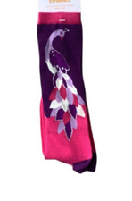 Gymboree Prima Ballerina Socks Sz 13-2 Pink Purple Peacock Knee Hi NWT