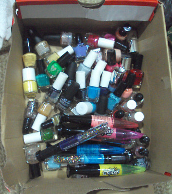 Small Glass Nail Polish Mixed Lot Of 45 Colors & More Hard to Find Colors Makes