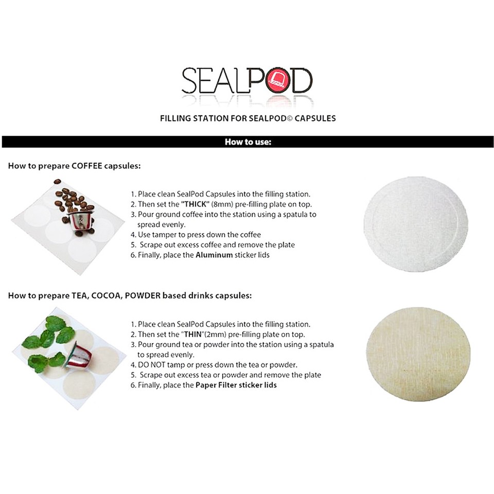 Sealpod Tea Sticker Paper Lids Set of 102pcs For Nespresso Machines eBay