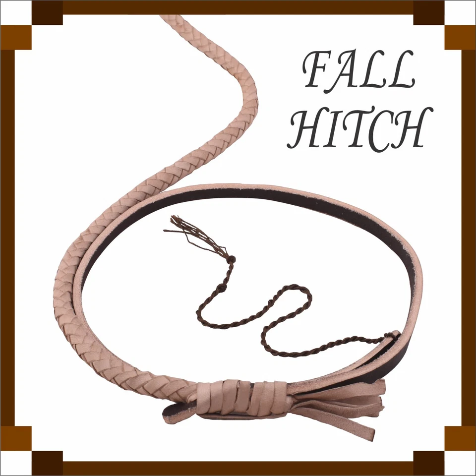 Látigo de toro de cuero de cabra natural de 6 pies a 8 pies de largo látigos ecuestres para principiantes Foto 3 de 4