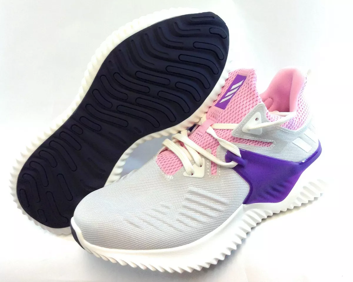 Youth Girls Kids Adidas Alphabounce Beyond 2 F33984 Gris Rosa Zapatillas Zapatos