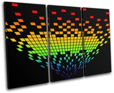 Graphic Equalizer Levels Music DJ Club TREBLE CANVAS WALL ART Picture Print