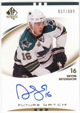 2007-08 SP Authentic Devin Setoguchi RC Auto #241 /999