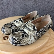 Vionic Honor Ashby Penny Loafer Women 7 Leather Snake Print Flat Orthaheel Shoe