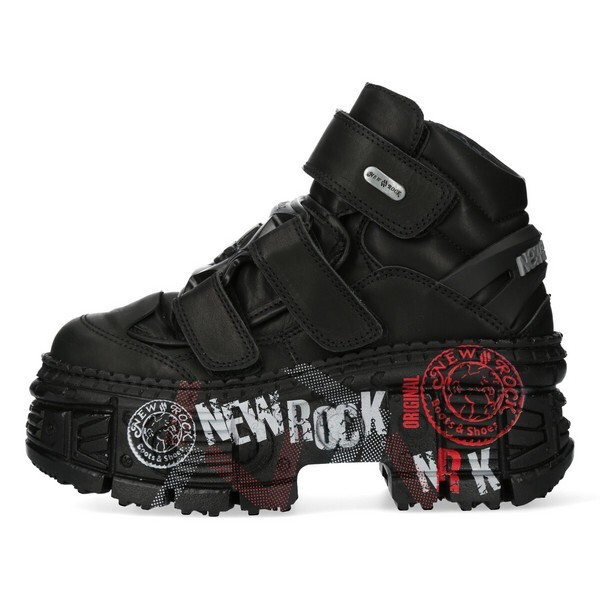 NEW ROCK M-WALL009-C12 Thick Soled Shoes Cowhide PU EU36-EU42