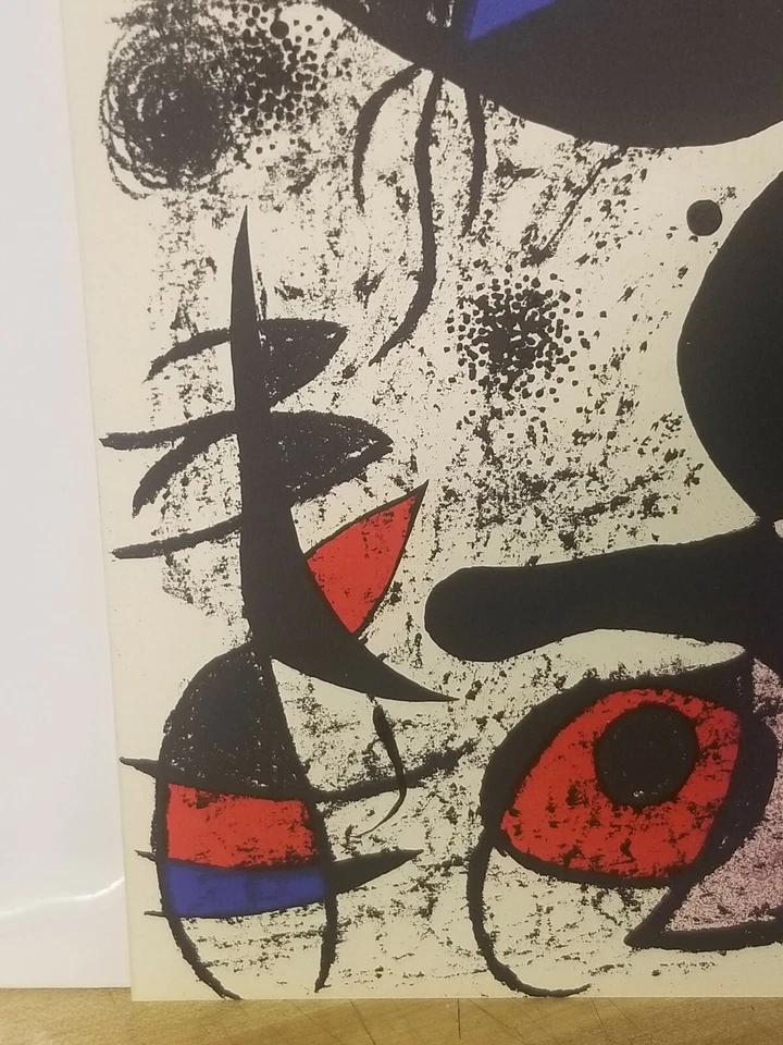 Joan Miró "LA ENCRE II" Original Color Litografía Arte Surrealista 1972 Arte Moderno Foto 4 de 4