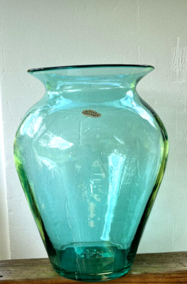 Blenko Glass Vase - Antique Green 827 L | eBay
