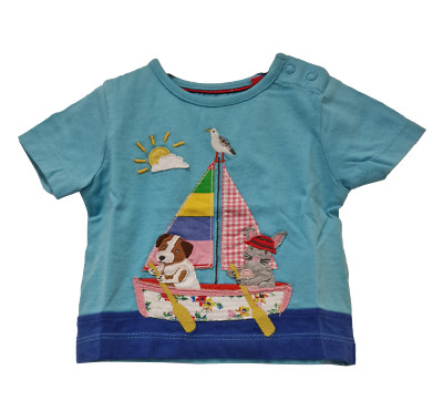 Mini Boden Girls Appliqué Short Sleeve Cotton Top Age 5-6 Years - Foto 7