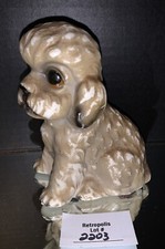 Norleans Ceramic Dog Poodle Sad Eyes Figurine Japan Vintage