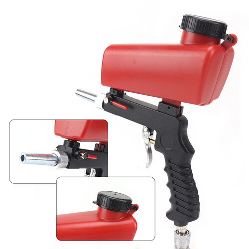 90PSI Air Sandblasting Gun Set Pneumatic Handheld Gravity Sand Blasting Shot Gun | eBay