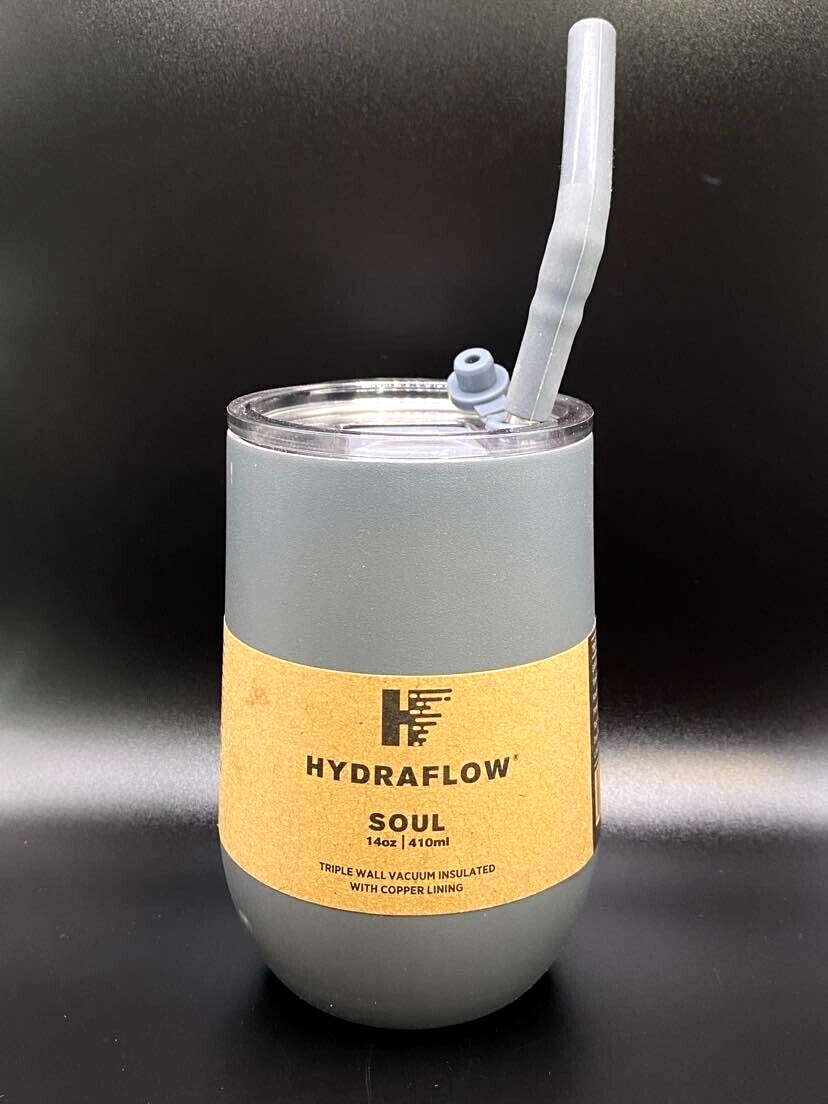 Hydraflow Soul 14oz Insulated Stainless Steel Tumbler with Straw