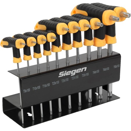 Sealey TRX-Star* Key Set 10pc T-Handle Chrome Vanadium Steel - Picture 5 of 8