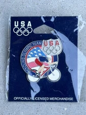 Team USA Pin Olympic Cycling Lapel Pin  .