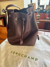 Longchamp LE FOULONNE Leather Crossbody Bag Black - Small