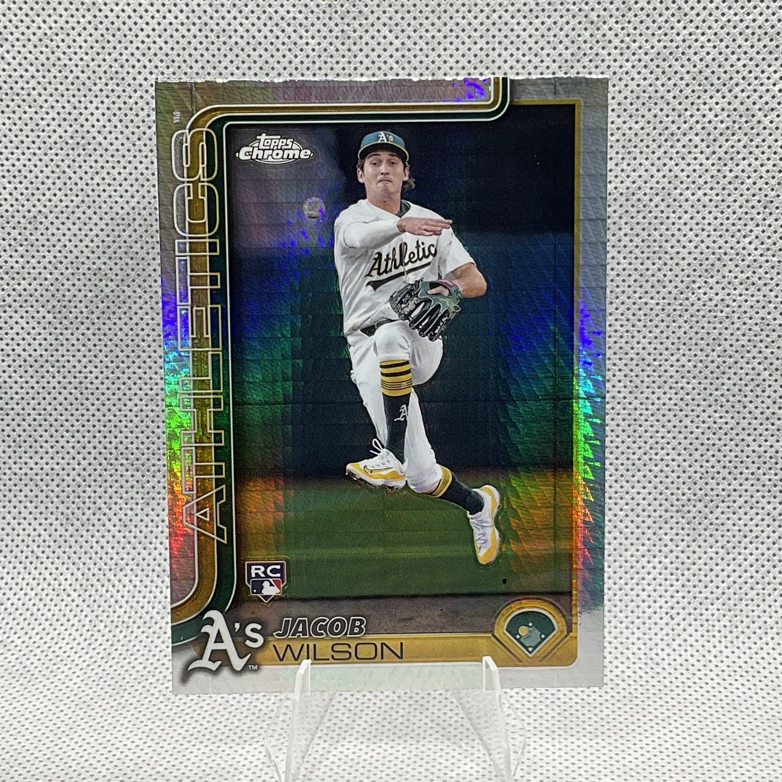 2025 Topps Chrome Jacob Wilson Prism Refractor #96 (RC) Athletics