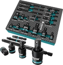 LIBRATON 20PCS Socket Adapter and Reducer Set, Impact One Size 