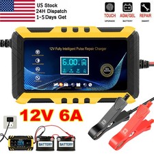 12v 6a Car Battery Charger Intelligent Automatic Pulse Repair Maintainer Agm Gel 12v 6a Car Battery Charger Intelligent Automatic Pulse Repair Maintainer Agm Gel