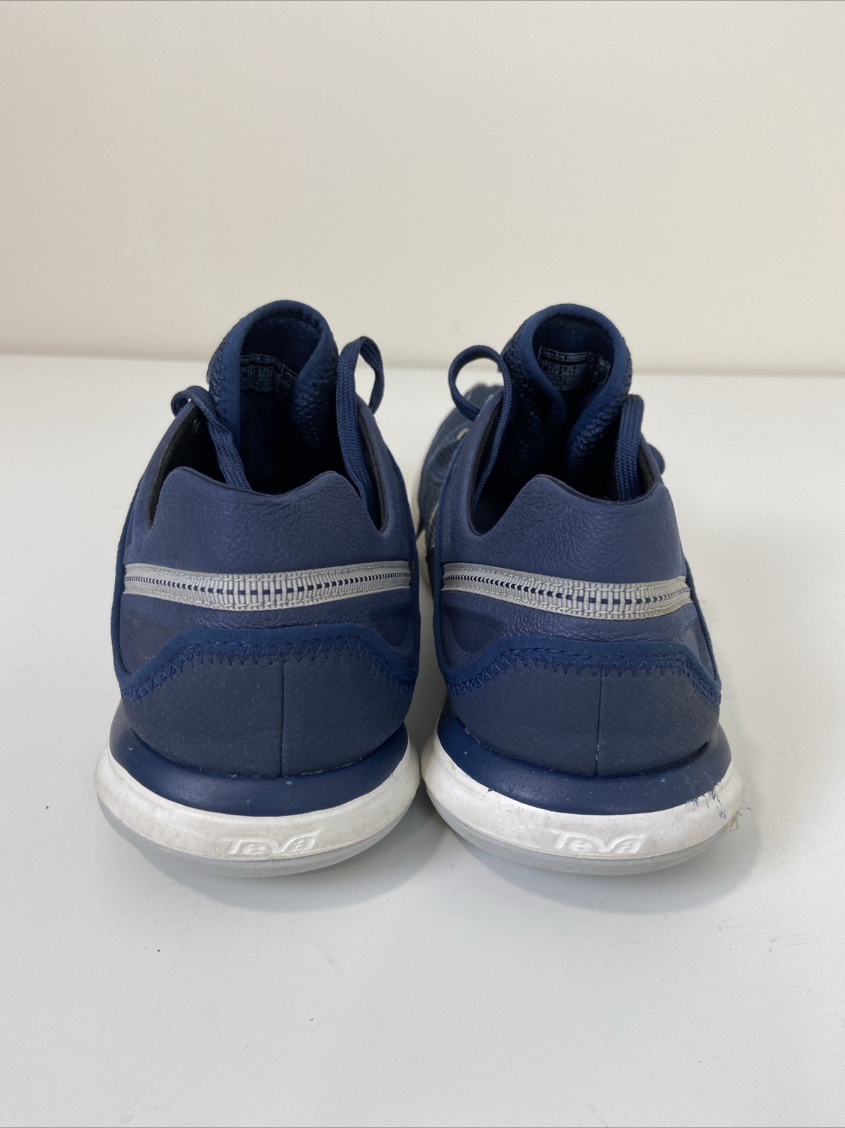 SAOLA Scarpe sneakers basse casual Teva Evo mesh uomo taglia 9 blu bianco