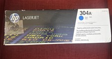 HP 304A CC531A Cyan LaserJet Toner - Box opened, Cartridge NEW and sealed