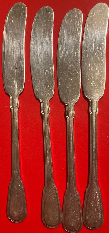 Four Vintage Tiffany and Co Sterling Small  Butter Knives