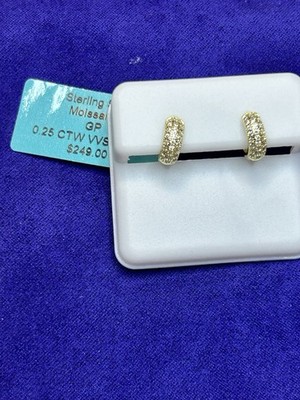 Italienisches Sterlingsilber vergoldet Ohrring Creolen und Kette Konvolut Einzelhandel 400 $