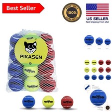 Vibrant Squeaky Tennis Balls for Small Dogs - Safe, Durable  Fun 12 Pack