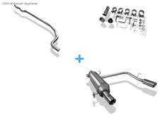  Duplex Racing-Komplettanlage ab Kat Opel Corsa E je 90mm doppelwandig