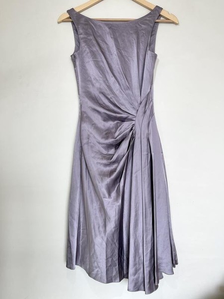 Women Karen Millen Dress Grey Satin 34 / XS / 42