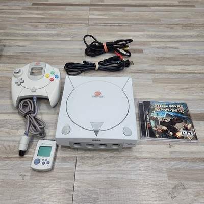 SEGA Dreamcast Console HKT-3020, White OEM Controller W/VMU NTSC-U, W/ Star Wars